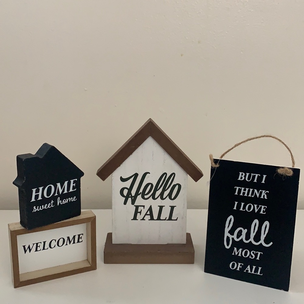 Fall Target Bullseye tabletop decorative bundle Set. Brand New.